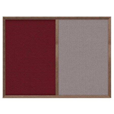 United Visual Products Enclosed Corkboard, 1 Door, 72"x36", 4" Fra UV3425-BRONZE-FORBO